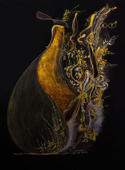 LADY WITH BIG BASKET - a Paint Artowrk by KARMEN TOMSIC